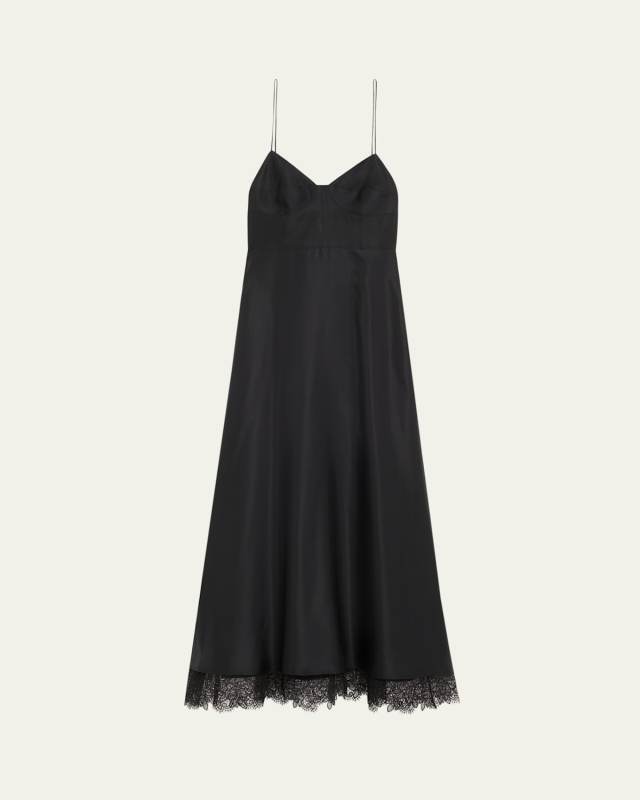 Sleeveless Silk Lace Dress